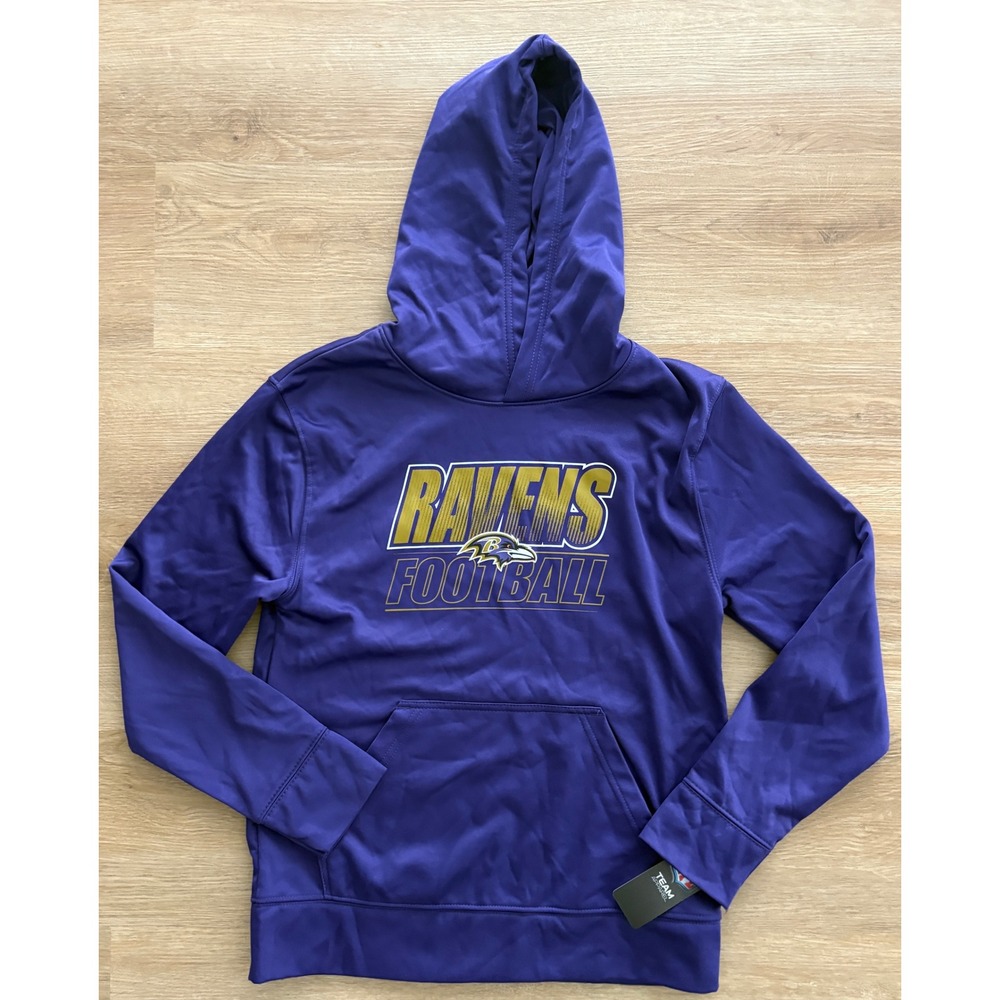 NWT Youth NFL Team Apparel Baltimore Ravens Hoodie - Medium (10/12) - Purple